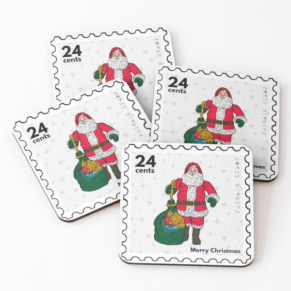 Item preview, Merry Christmas Postage Stamp designed and sold by RabbitK.