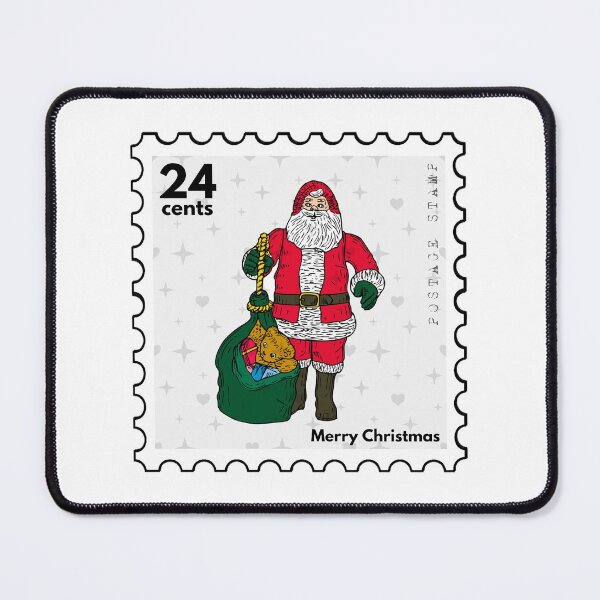 Item preview, Merry Christmas Postage Stamp designed and sold by RabbitK.