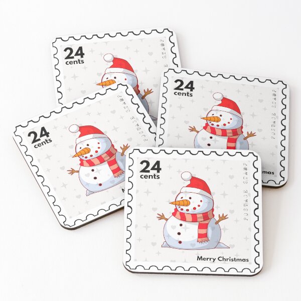 Item preview, Merry Christmas Postage Stamp designed and sold by RabbitK.