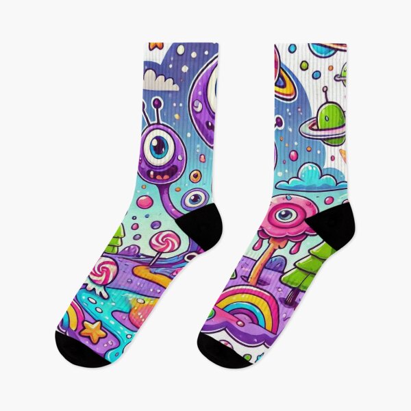 Item preview, Colorful Abstract Three eye Alien  designed and sold by WyckedLynn.