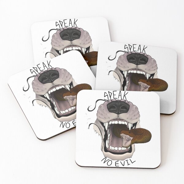 Item preview, Snarling speak no evil canine muzzle, snake tongue designed and sold by GnomelyDragon.