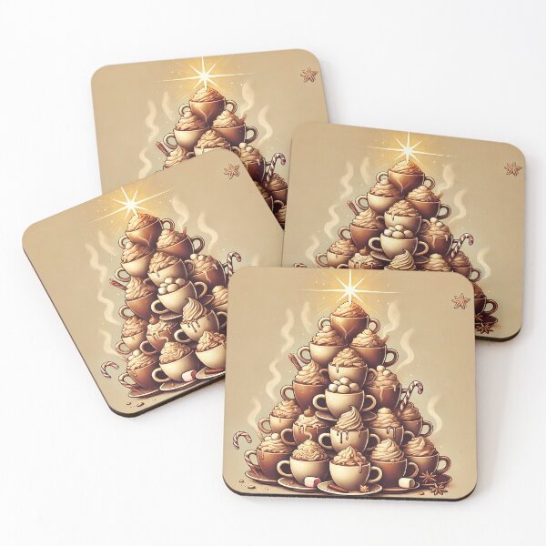 Item preview, Hot Cocoa Holiday Tree - Warm & Whimsical Holiday Card designed and sold by ArizonaWitches.