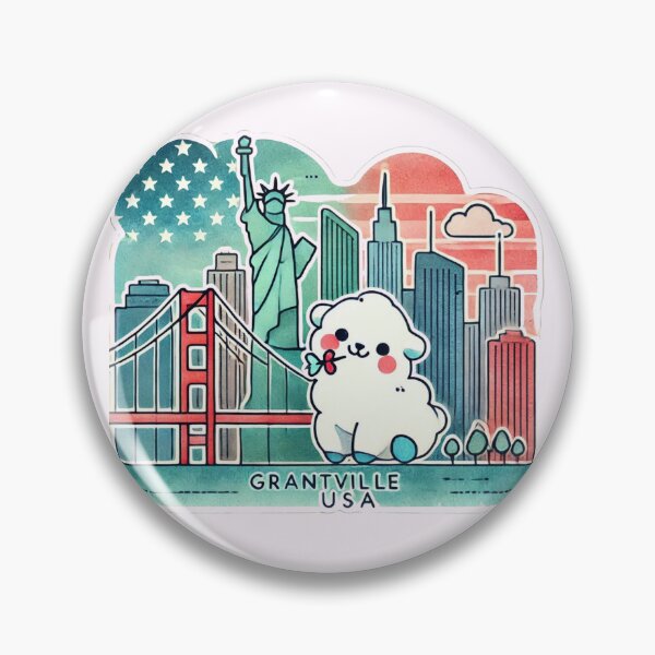 Item preview, Grantville USA Minimalist Skyline Watercolor Design,  designed and sold by PaintMeWorld.