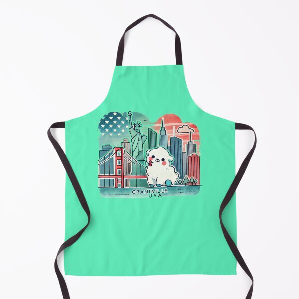 Item preview, Grantville USA Minimalist Skyline Watercolor Design, designed and sold by PaintMeWorld.
