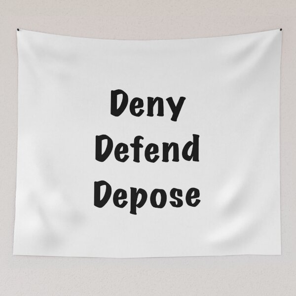 Item preview, Deny, Defend, Depose designed and sold by Skull Fern.