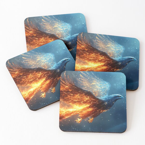 Item preview, Fantasy Art: Eagle Flying Through Ice and Fire designed and sold by Fantasy Masterpiece.