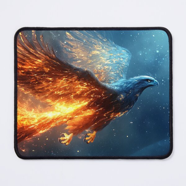 Item preview, Fantasy Art: Eagle Flying Through Ice and Fire designed and sold by Fantasy Masterpiece.