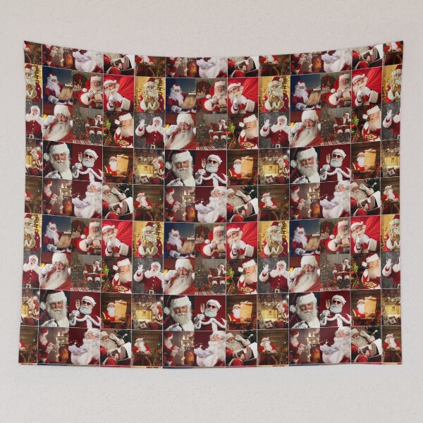 Item preview, Many Faces of Santa Photo Collage designed and sold by ColorfulPrints.