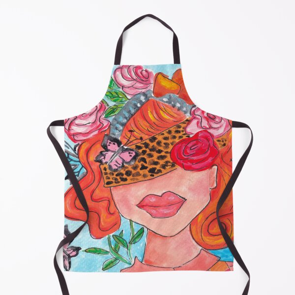 Item preview, Cheeky Charm Vibrant Redhead Abstract Painting Whimsical fun Brenda Knoll designed and sold by Brenda  Knoll.