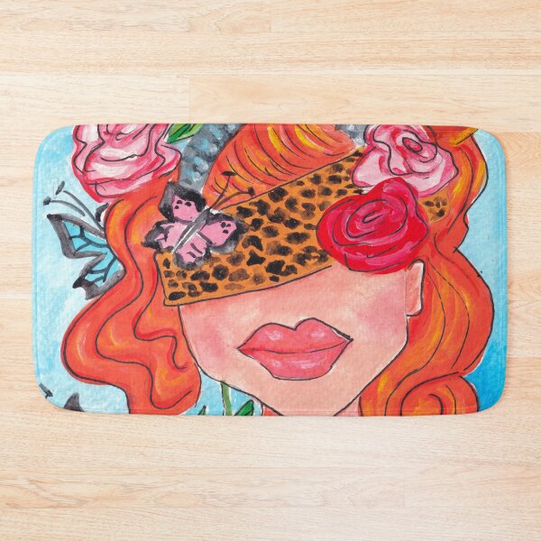 Item preview, Cheeky Charm Vibrant Redhead Abstract Painting Whimsical fun Brenda Knoll designed and sold by Brenda  Knoll.