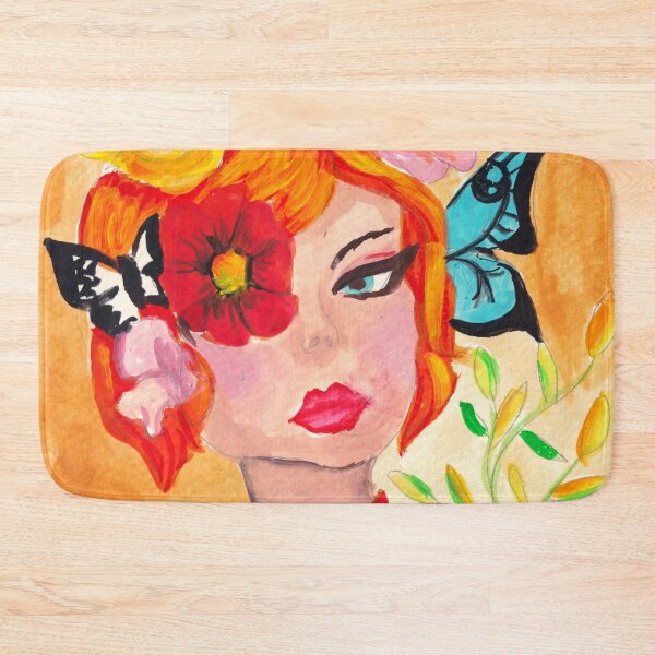 Item preview, Redhead with a Secret Vibrant Redhead Abstract Painting Whimsical fun Brenda Knoll designed and sold by Brenda  Knoll.
