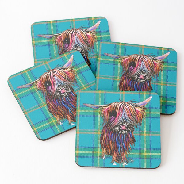 Item preview, SCoTTiSH HiGHLaND CoW ' TaRTaN Colourful Clara B ' by SHiRLeY MacARTHuR designed and sold by Shirley MacArthur Art.