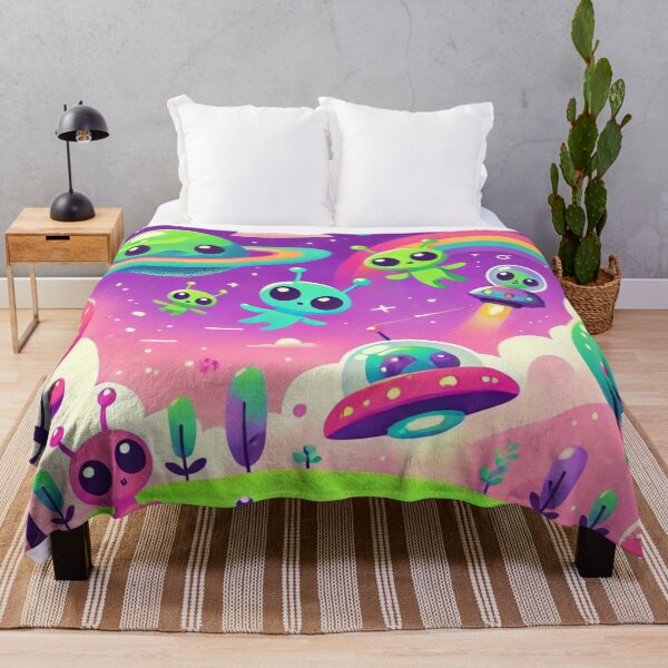 Item preview, Cute Colorful Happy Tiny Aliens with Dog designed and sold by WyckedLynn.