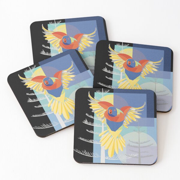 Item preview, Rainbow lorikeet and Norfolk pines designed and sold by Old Friends.