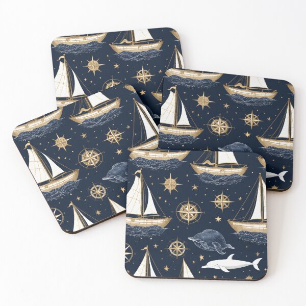 Item preview, Seamless Vintage Nautical and Celestial Pattern designed and sold by subhamkapoor.