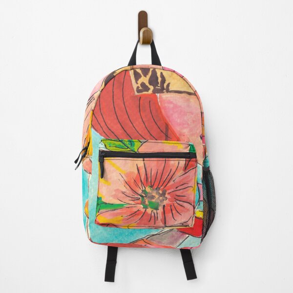 Item preview, Floral Face Vibrant Redhead Abstract Painting Whimsical fun Brenda Knoll designed and sold by Brenda Knoll.