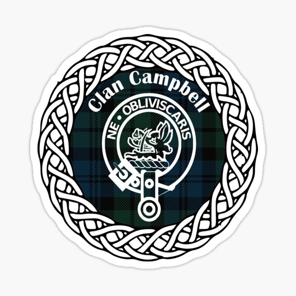 Clan Campbell surname last name tartan crest badge Sticker