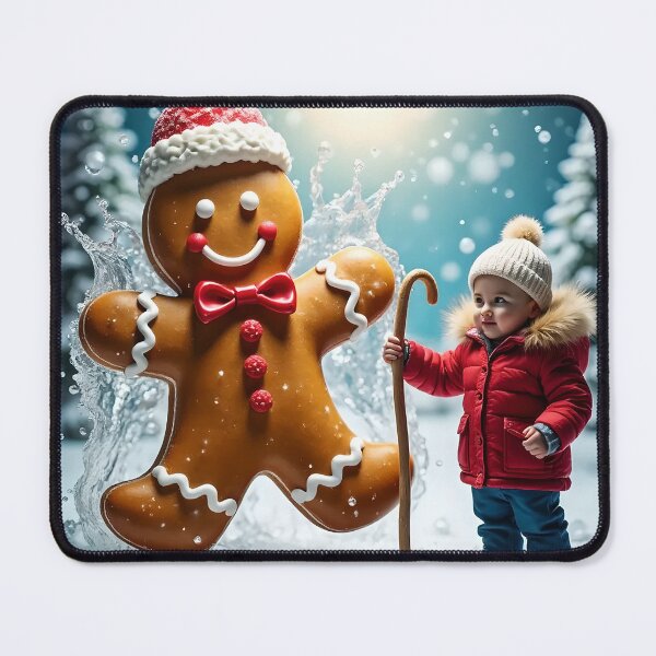 Item preview, Gingerbread Jump Over Winter Stream! designed and sold by RAOGY.