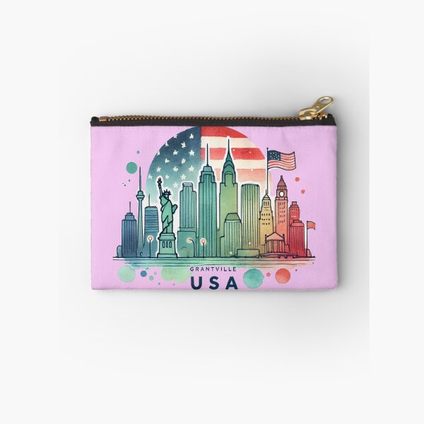 Item preview,  Grantville USA Minimalist Skyline Watercolor Design,  designed and sold by PaintMeWorld.
