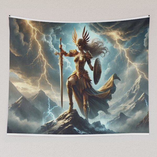 Item preview, AI generated warrior goddess designed and sold by AI-this-is-AI.
