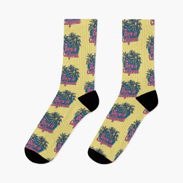 Item preview, Born in California in Pink with Palms designed and sold by OriginalBeerCat.