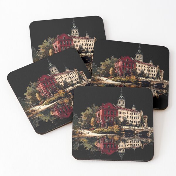 Item preview, old town europe Poland panorama river digital artwork designed and sold by dejco.art.