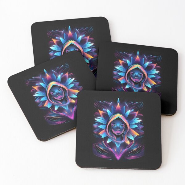 Item preview, Astral Elegance | Galactic Neon Girl Art designed and sold by Whisky1111.
