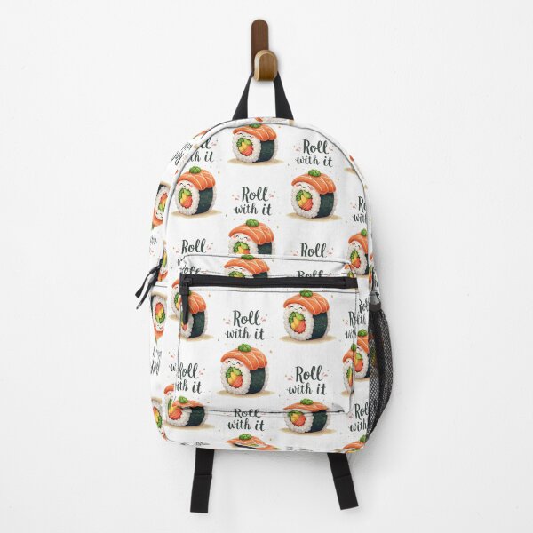 Item preview, Roll With It, Kawaii and Funny Sarcastic Saying Food Puns designed and sold by MagicalThreads.