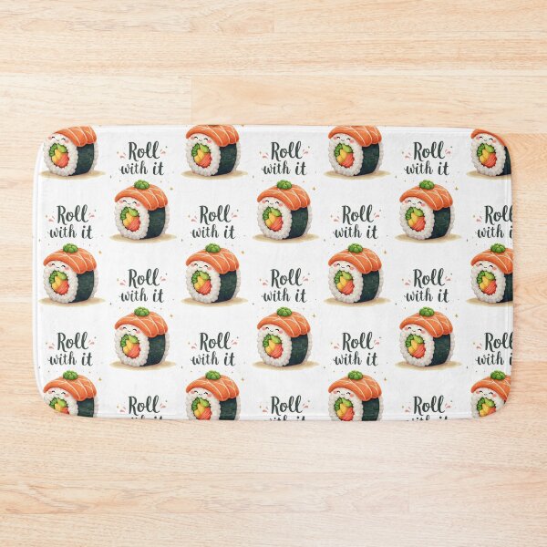 Item preview, Roll With It, Kawaii and Funny Sarcastic Saying Food Puns designed and sold by MagicalThreads.