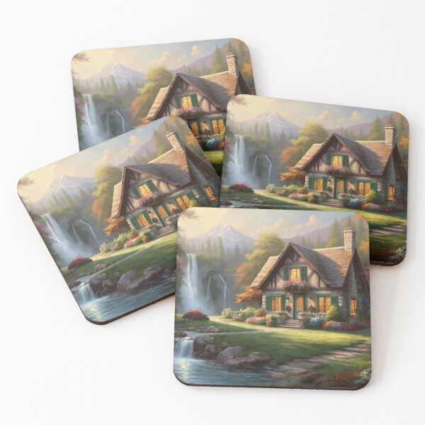 Item preview, Cottage Retreat by the Cascading Waterfall designed and sold by BlareBlare.