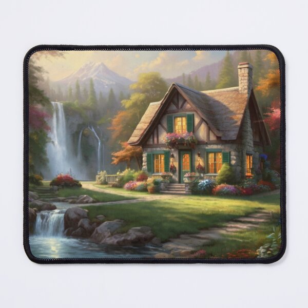 Item preview, Cottage Retreat by the Cascading Waterfall designed and sold by BlareBlare.