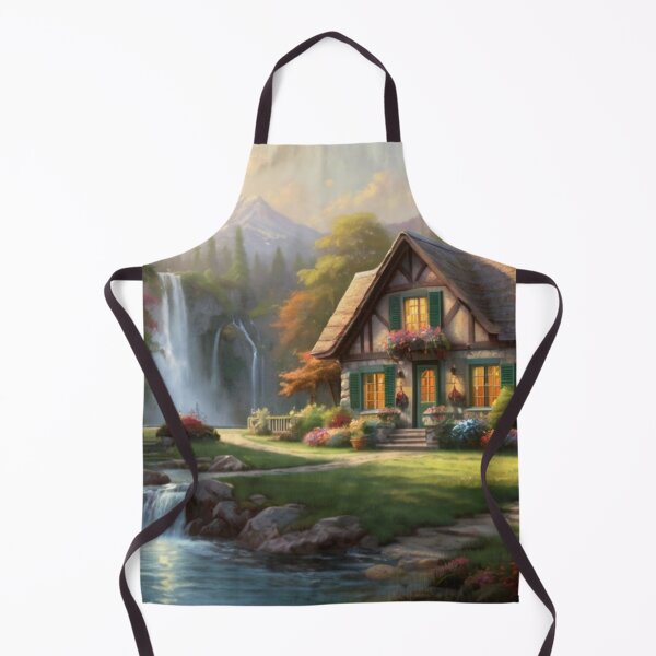 Item preview, Cottage Retreat by the Cascading Waterfall designed and sold by BlareBlare.