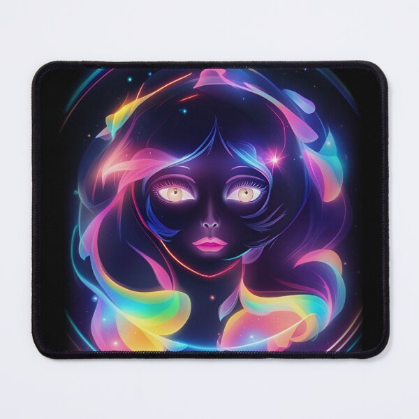 Item preview, Aurora Starlight | Galactic Neon Girl Art designed and sold by Whisky1111.