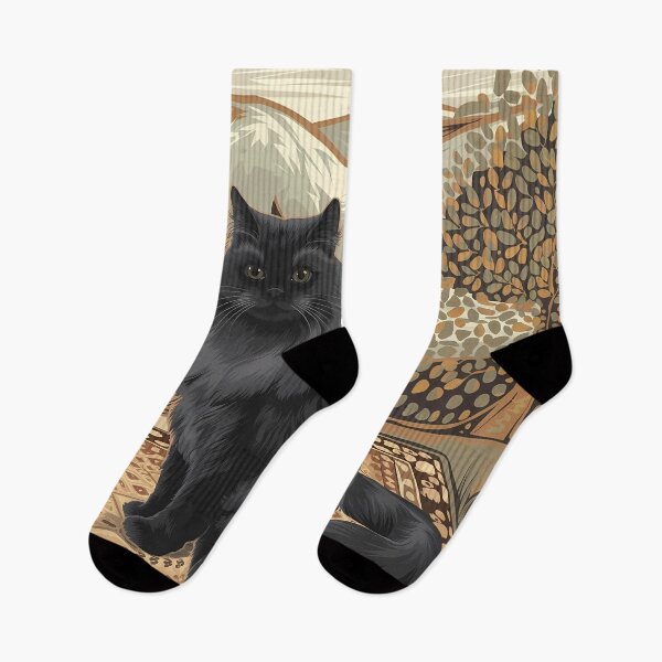 Item preview, Regal Black Cat on Ornate Rug designed and sold by Dshoppin.