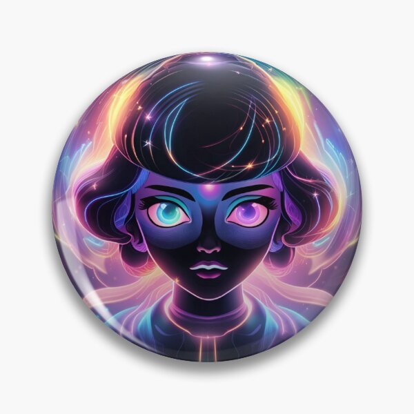 Item preview, Aurora Starlight | Galactic Neon Girl Art & Cosmic Light  designed and sold by Whisky1111.