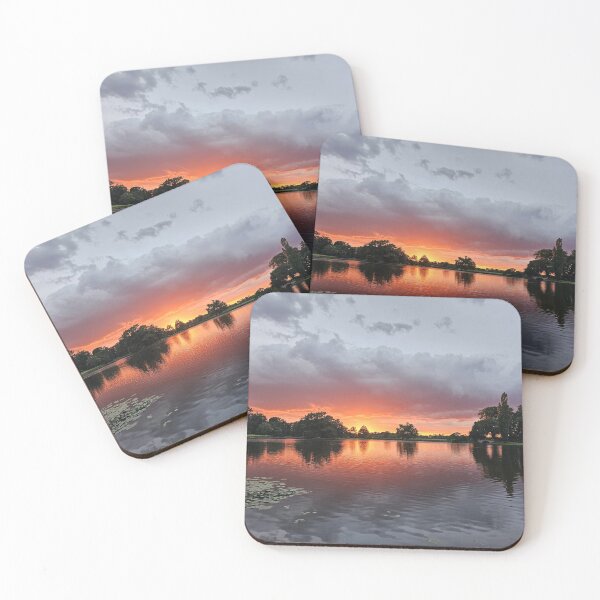 Item preview, Sunset over a quiet lake designed and sold by Pepe2024.