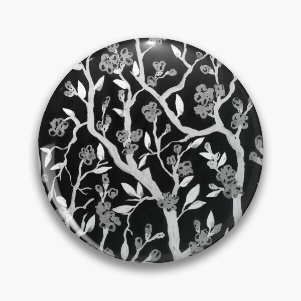 Item preview, Cherry Blossoms Trees Black And White Watercolor Painting  designed and sold by Irina Sztukowski.