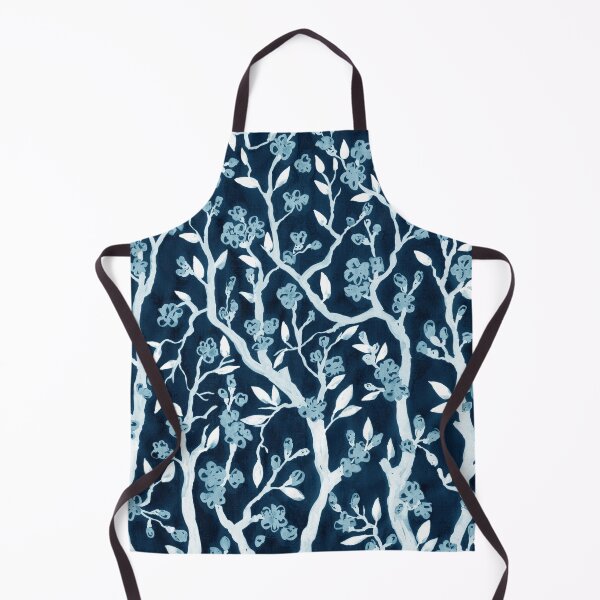 Item preview, Cherry Blossoms Trees Black And Blue Watercolor Painting designed and sold by Irina Sztukowski.