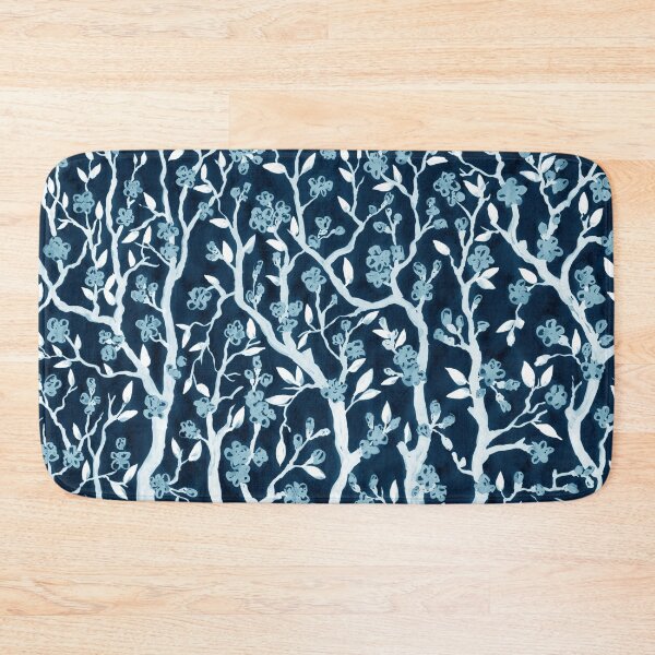 Item preview, Cherry Blossoms Trees Black And Blue Watercolor Painting  designed and sold by Irina Sztukowski.