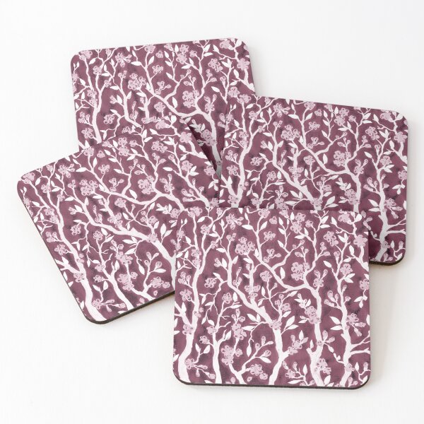 Item preview, Cherry Blossoms Trees Black White And Pink Watercolor Painting  designed and sold by Irina Sztukowski.