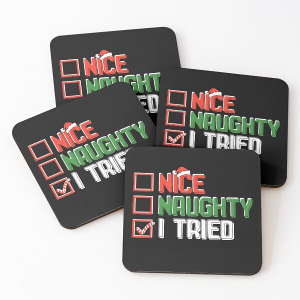 Item preview, Nice Naughty I Tried Funny Christmas Santa's List Of Presents  designed and sold by alenaz.
