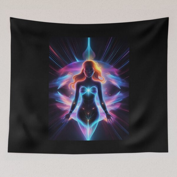 Item preview, Supernova Soul | Futuristic Female Art with Vibrant Celestial Portrait designed and sold by Whisky1111.