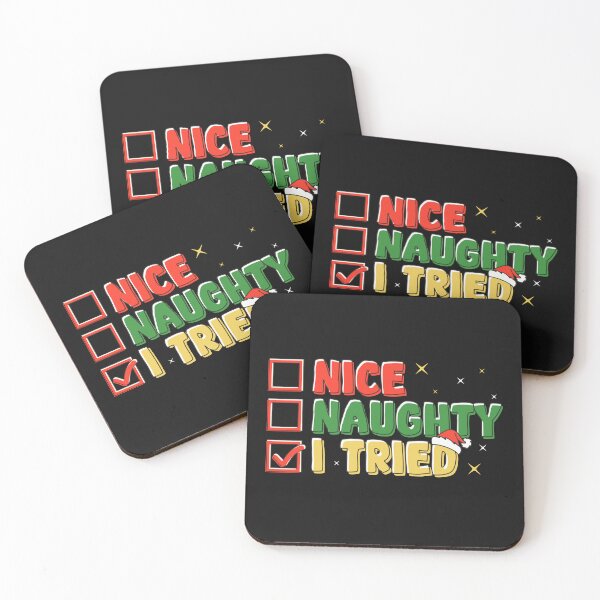 Item preview, Nice Naughty I Tried Christmas List Funny Xmas Saying  designed and sold by alenaz.