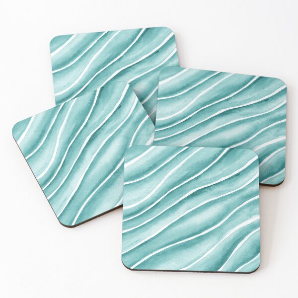 Item preview, Turquoise Blue Abstract Waives In Watercolor  designed and sold by Irina Sztukowski.