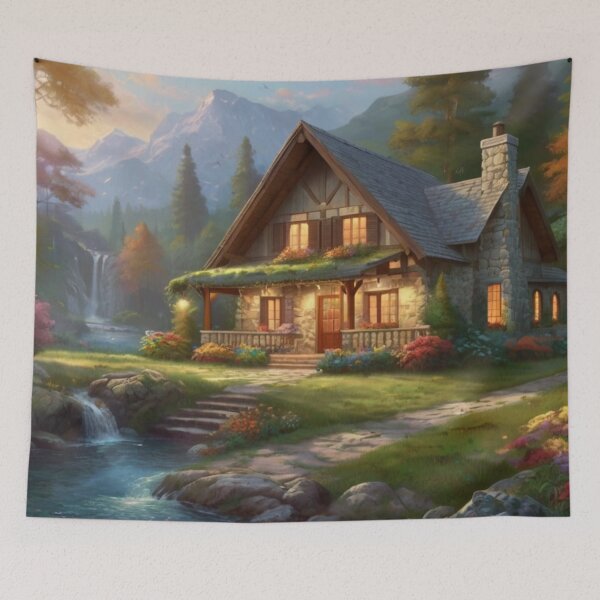 Item preview, Whispering Waters by the Forest Cottage Maison designed and sold by BlareBlare.