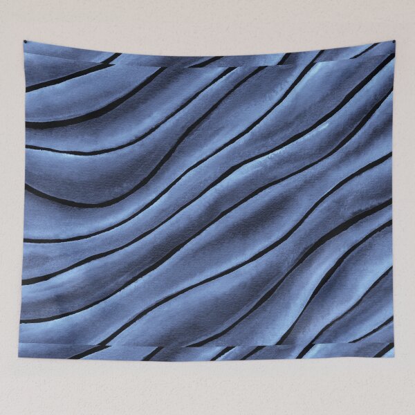 Item preview, Ultramarine Blue Abstract Waives In Watercolor  designed and sold by Irina Sztukowski.