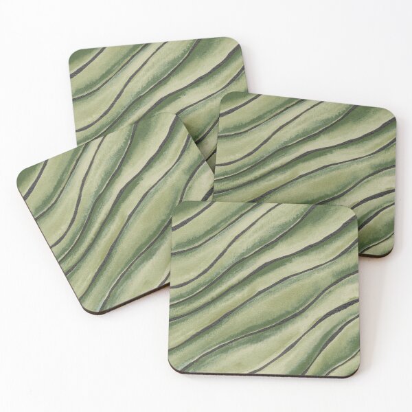 Item preview, Moss Green Abstract Waives In Watercolor  designed and sold by Irina Sztukowski.