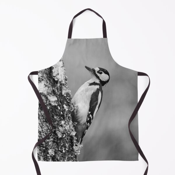 Item preview, Ready to hit. Great spotted woodpecker bw designed and sold by Jouko Lehto Photography.