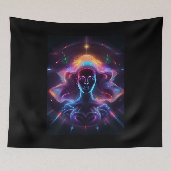 Item preview, Supernova Queen | Futuristic Female Art with Vibrant Fantasy Illustration  designed and sold by Whisky1111.