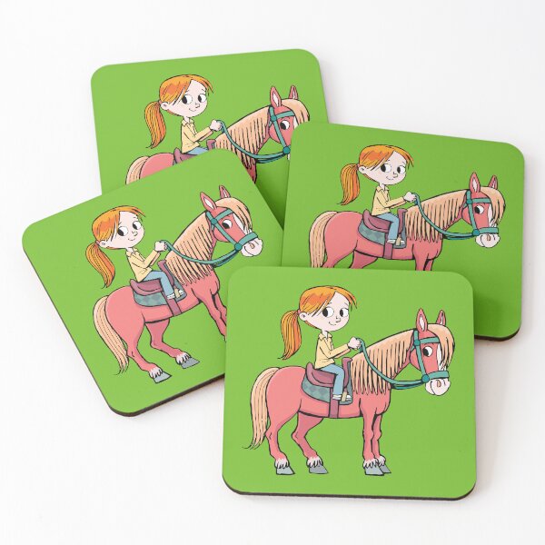 Item preview, girl with a ponytail rides a horse designed and sold by duxpavlic.